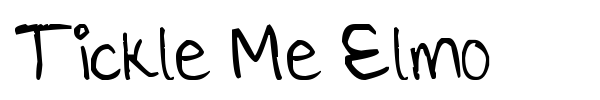 Tickle Me Elmo font preview